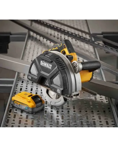 Пила дискова акумуляторна по металу DeWALT DCS383H2 (АКБ і ЗП) (DCS383H2)