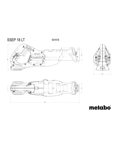 Акумуляторна шабельна пила Metabo SSEP 18 LT (601616850)