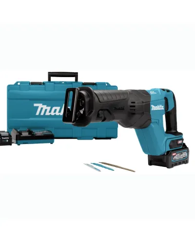 Акумуляторна шабельна пила Makita JR001GM201 + 2 АКБ 4 Ач із ЗП у кейсі (JR001GM201)