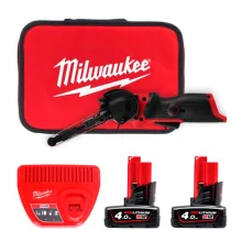 Аккумуляторный ленточный напильник Milwaukee M12 FBFL10-402B 10 мм (АКБ и ЗУ) (4933480959)
