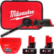 Акумуляторний стрічковий напилок Milwaukee M12 FBFL13-402B 13 мм (АКБ і ЗП) (4933480961)