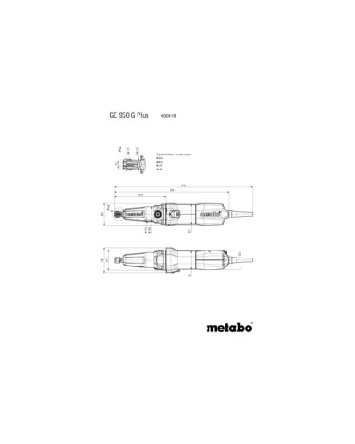 Пряма шліфувальна машина Metabo GE 950 G PLUS (600618000)