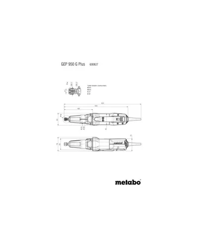 Пряма шліфувальна машина Metabo GEP 950 G PLUS (600627000)