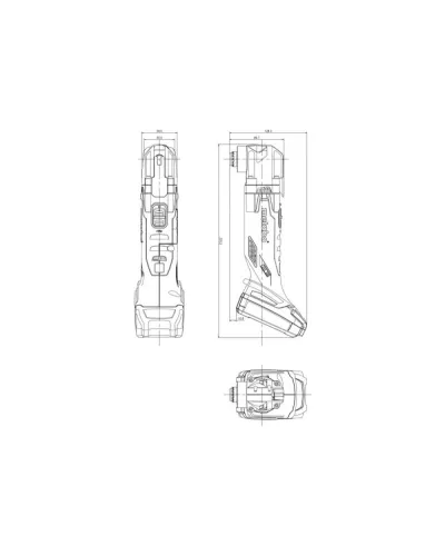 Акумуляторна багатофункціональна шліфувальна машина Metabo MT 18 LTX (613021510)