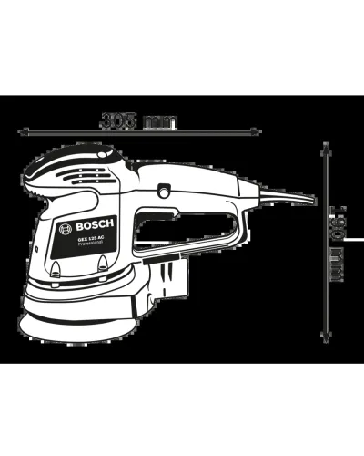 Ексцентрикова шліфмашина Bosch GEX 34-125 (0601372300)