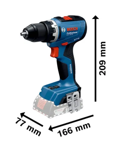 Акумуляторний ударний дриль-шурупокрут Bosch GSB 18V-65 Professional у кейсі (без АКБ і ЗП) (06019N3201)