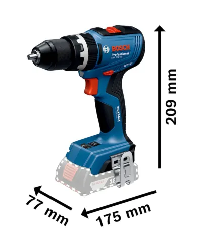 Акумуляторний ударний дриль-шурупокрут Bosch GSB 18V-65 Professional L-BOXX (без АКБ і ЗП) (06019N3301)