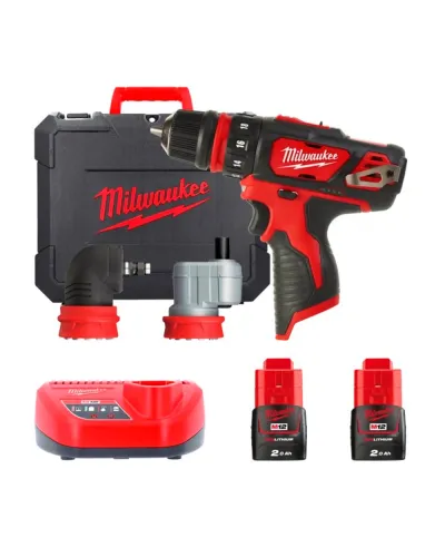 Дриль-шуруповерт акумуляторний Milwaukee M12 BDDXKIT-202C 32 Нм (АКБ і ЗП) (4933447836)