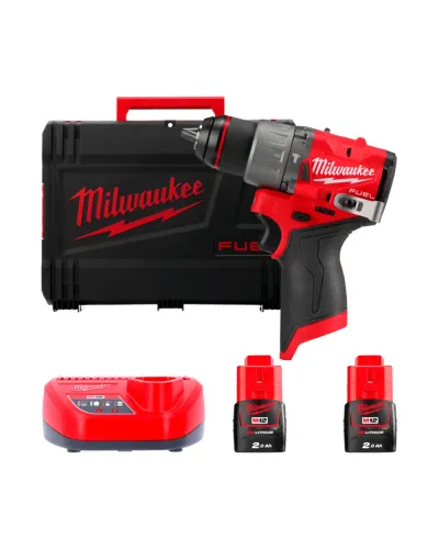 Акумуляторний безщітковий дриль-шуруповерт Milwaukee M12 FPD2-202X 45 Нм (АКБ і ЗП) (4933479868)