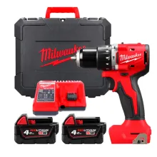 Дриль-шуруповерт акумуляторний ударний безщітковий Milwaukee M18 BLPDRC-402C 60.5 Нм (АКБ і ЗП) (4933492824)