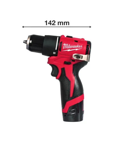 Дриль-шуруповерт акумуляторний ударний безщітковий Milwaukee M12 BLPDRC-202С 40 Нм (АКБ і ЗП) (4933500422)