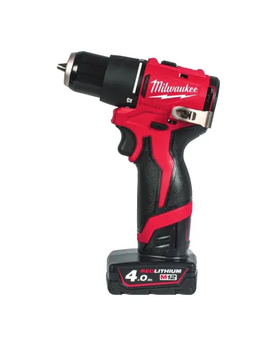 Дриль-шуруповерт акумуляторний ударний безщітковий Milwaukee M12 BLPDRC-402С 40 Нм (АКБ і ЗП) (4933500424)