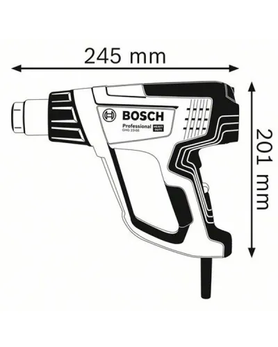 Фен технічний Bosch Professional GHG 23-66 з 2 соплами (06012A6300)