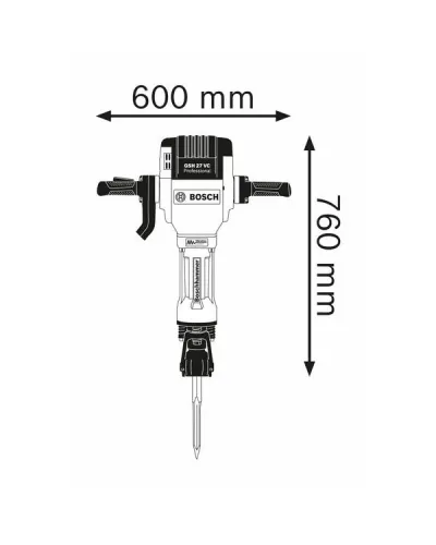 Відбійний молоток Bosch GSH 27 VC Professional (061130A000)