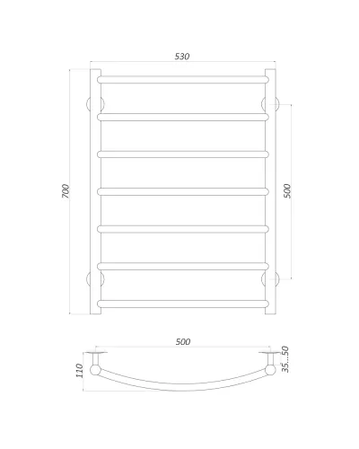 Рушникосушарка UNIO LD EL 700-500-7