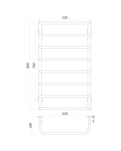Рушникосушарка UNIO LS ER 900-500-8