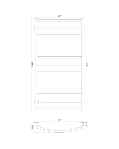 Рушникосушарка UNIO LDE EL 1000-500-9
