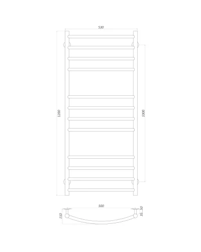 Рушникосушарка UNIO LDE ER 1200-500-12