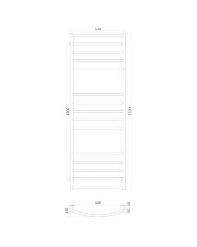 Рушникосушарка UNIO LDE EL 1500-500-15