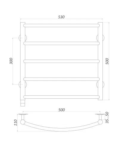 Рушникосушарка UNIO LD ER 500-500-5 BLK