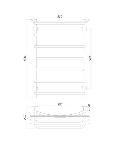 Рушникосушарка UNIO Zp ER 800-500-7