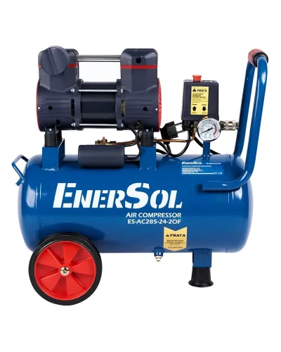 Поршневий повітряний компресор 24 л EnerSol ES-AC285-24-2OF безмасляний (ES-AC285-24-2OF)