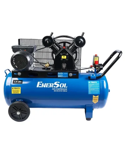 Поршневий повітряний компресор 100 л EnerSol ES-AC310-100-2 масляний (ES-AC310-100-2)