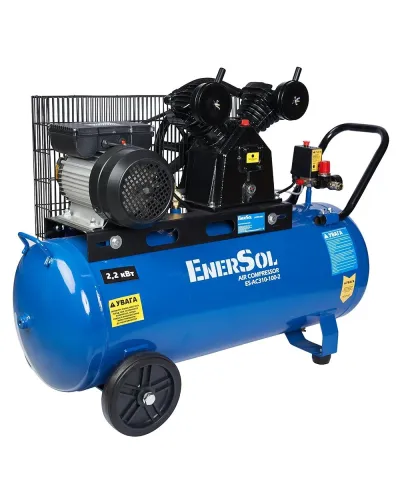 Поршневий повітряний компресор 100 л EnerSol ES-AC310-100-2 масляний (ES-AC310-100-2)