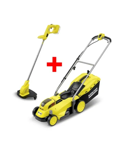 Газонокосарка акумуляторна Karcher LMO 18-33 + LTR 18-25 + Тример SK + Зарядний комплект 18/5 (9.612-112.0)