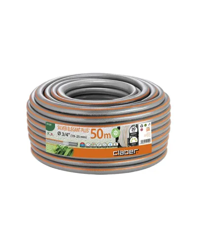 Шланг для поливу Claber Silver Elegant Plus 50 м 3/4" сірий