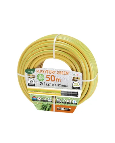 Шланг для поливу Claber Flexyfort Green 9133, 50 м 1/2" жовтий