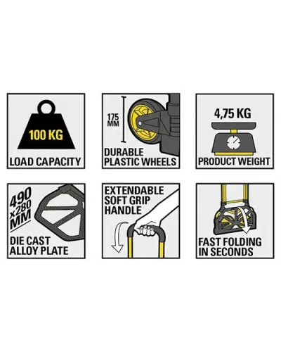 Візок складний транспортувальний STANLEY (100 кг) (SXWT-FT582)