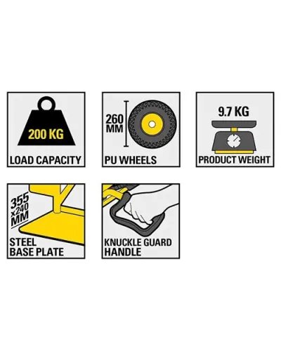 Візок транспортувальний вантажний STANLEY (200 кг) (SXWT-HT522)