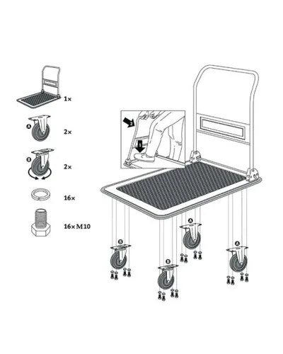 Візок-платформа транспортувальний STANLEY (300 кг) (SXWT-PC528)