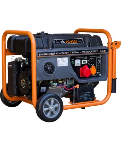 Бензиновый генератор NiK PG6300 5,8 кВт (макс. 6,3 кВт), 230/400 В