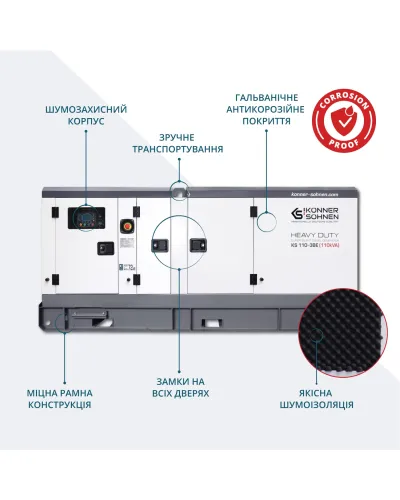 Дизельна трифазна електростанція KS 110-3BE