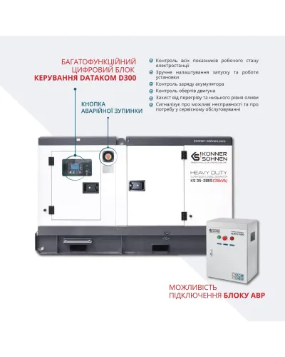 Дизельна трифазна електростанція KS 35-3BES
