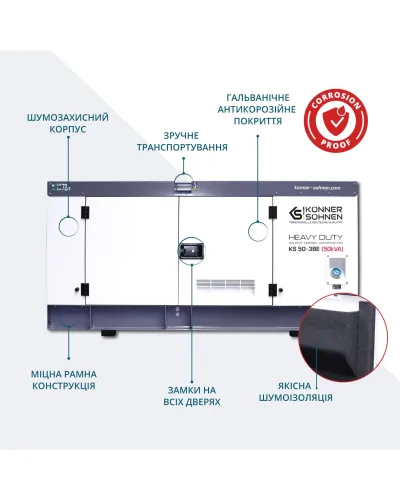 Дизельна трифазна електростанція KS 50-3BE