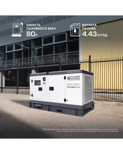 Дизельна трифазна електростанція KS 50-3BES