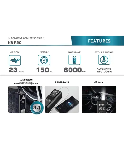Акумуляторний компресор KS P20