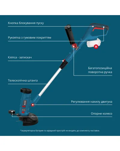 Акумуляторний багатофункційний тример  KS MFT-20V