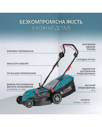 Електрична газонокосарка KS 38LM