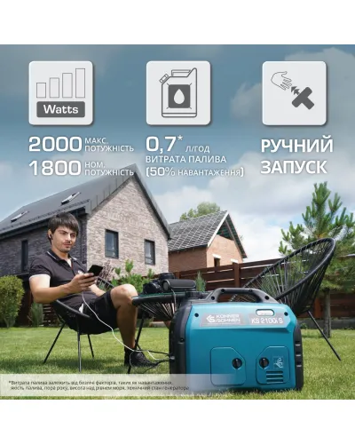 Інверторний генератор KS 2100i S