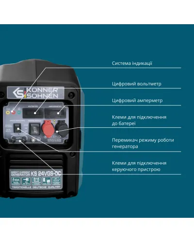 Генератор постійної напруги з двопаливною системою KS 24VGS-DC