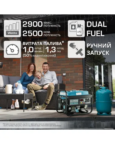 Генератор газобензиновий «Könner & Söhnen» KS 2900G