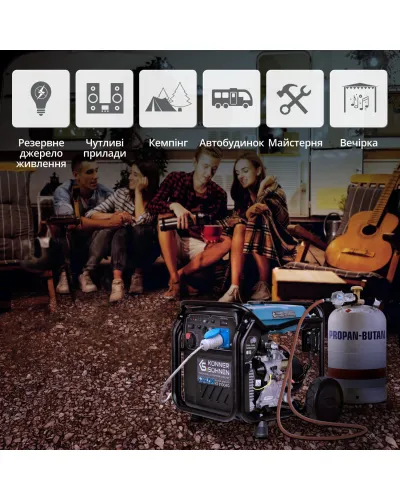 Інверторний газобензиновий генератор KS 8100iEG