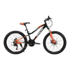 Велосипед SPARK HUNTER JR. (колеса - 24", алюмінієва рама - 12") чорний з оранжевим