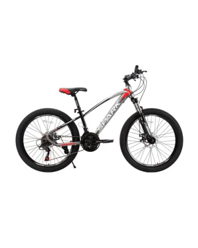 Велосипед SPARK SHARP JR. (колеса - 24", сталева рама - 12") сірий із чорним