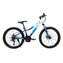 Велосипед SPARK WAVE JR. (колеса - 24", стальная рама - 12") темно-синий с серым