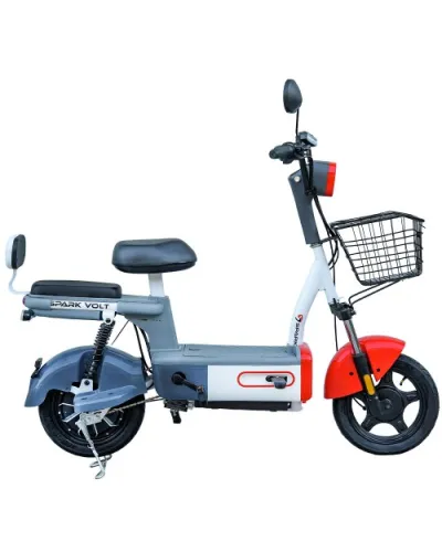 Велосипед з електродвигуном SPARK VOLT 14" 48V/400W/12Ah Червоний із синім